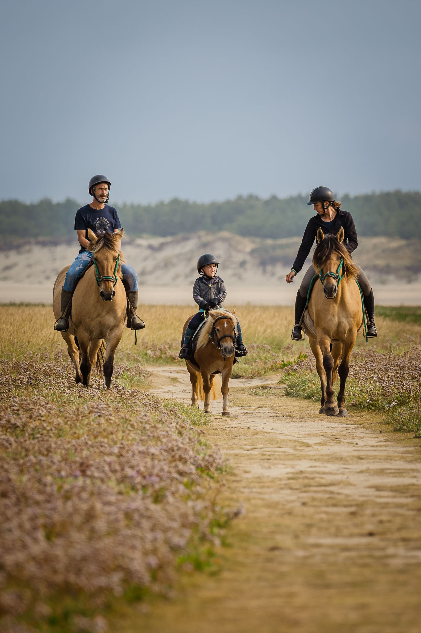 À cheval en famille