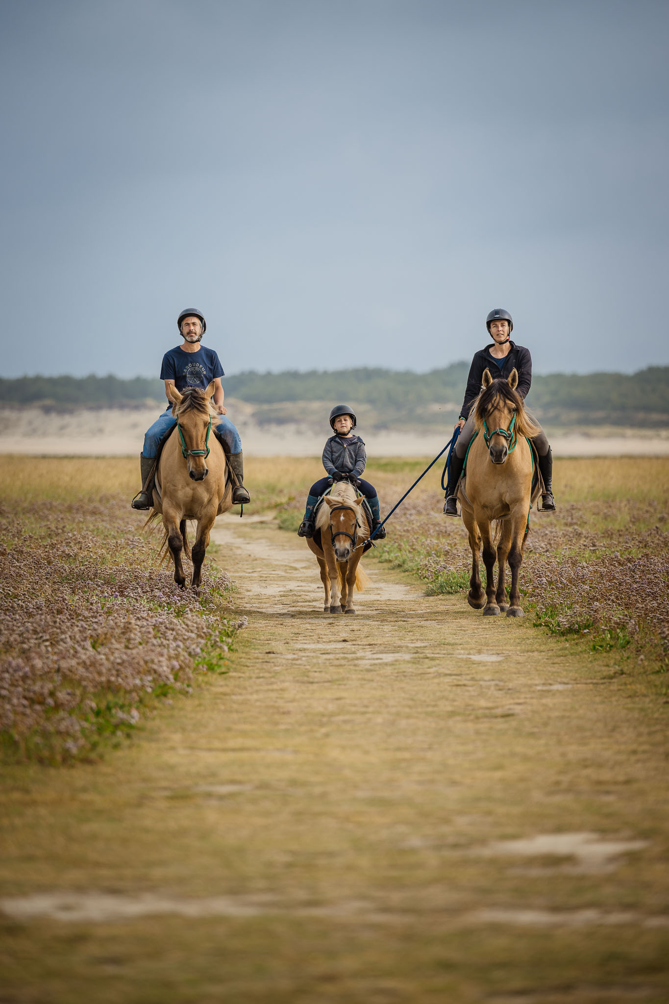 À cheval en famille